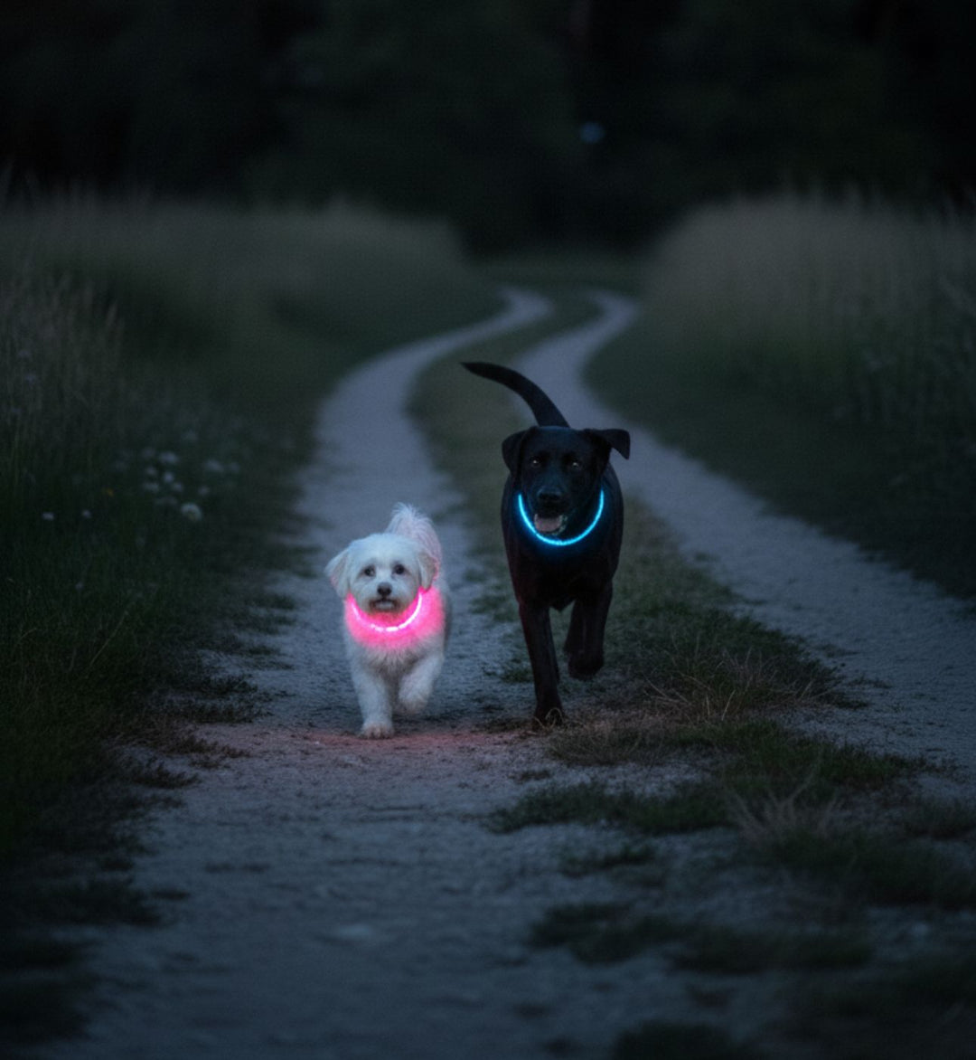 Collier LED pour chien — Visibilité 360° — Visibilité Nocturne | PatteFidèle