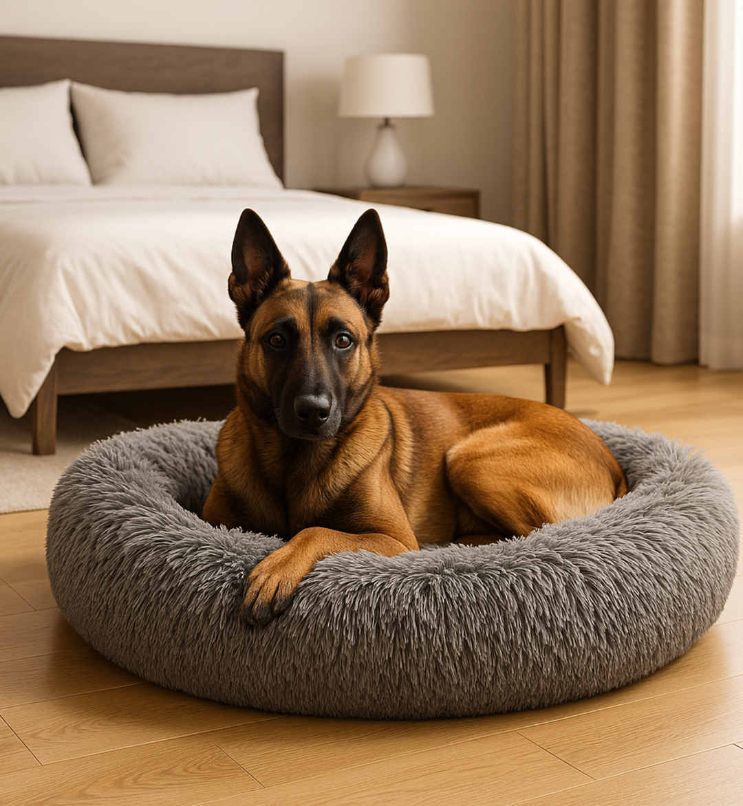 Lit/Panier apaisant pour chien – Donut moelleux antistress | PatteFidèle