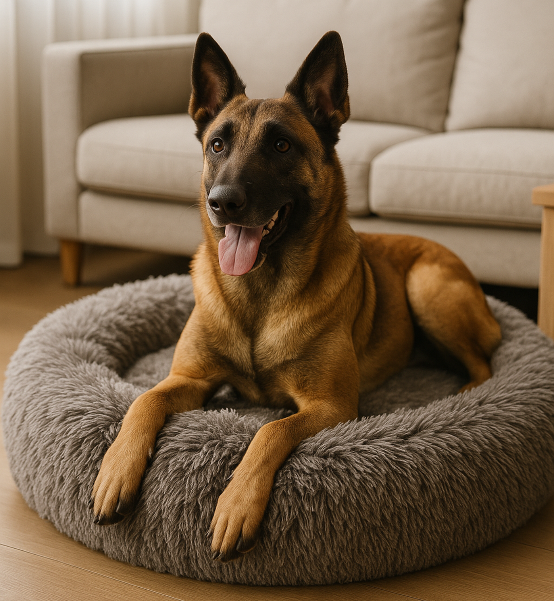 Lit/Panier apaisant pour chien – Donut moelleux antistress | PatteFidèle