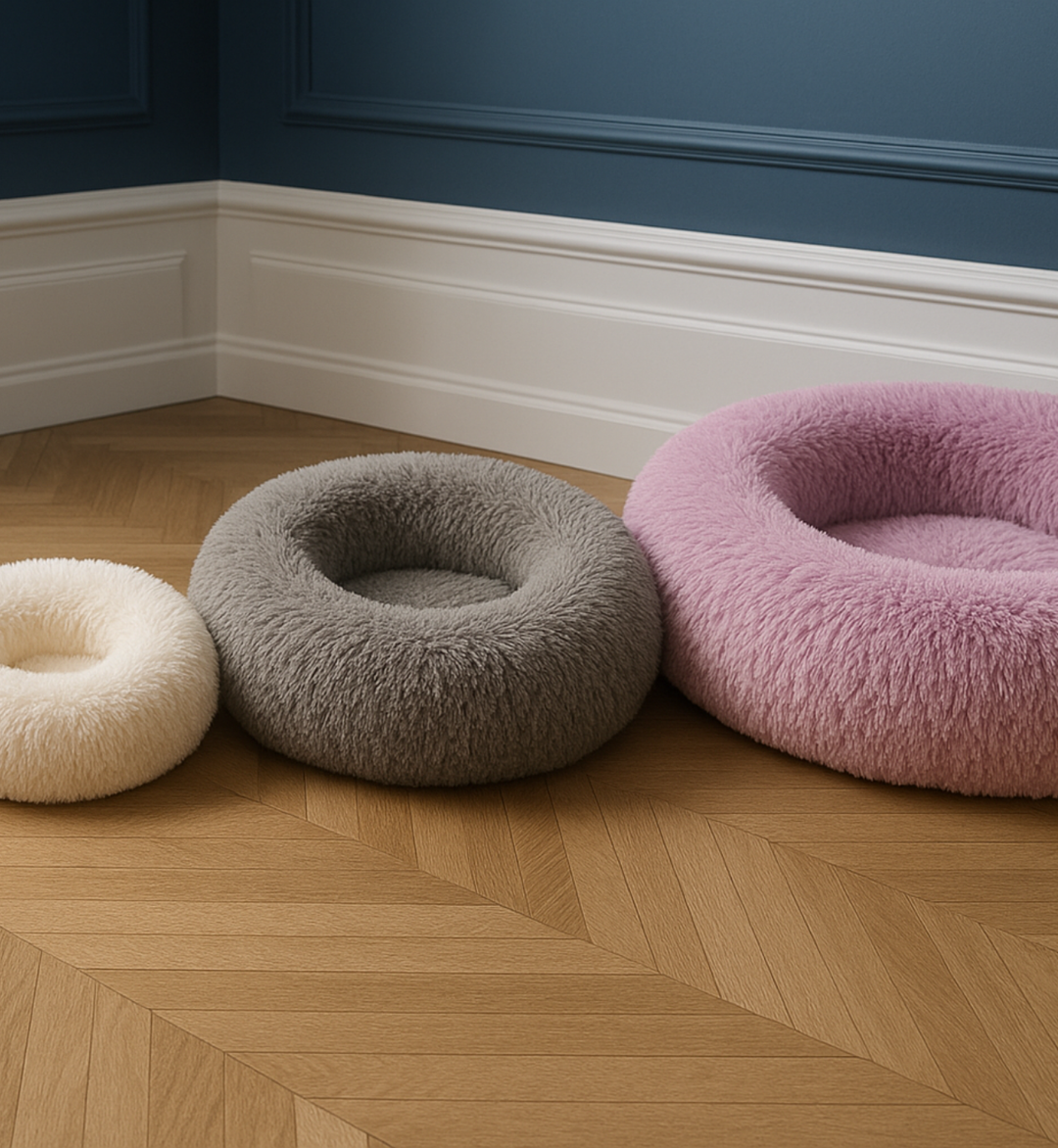 Lit/Panier apaisant pour chien – Donut moelleux antistress | PatteFidèle