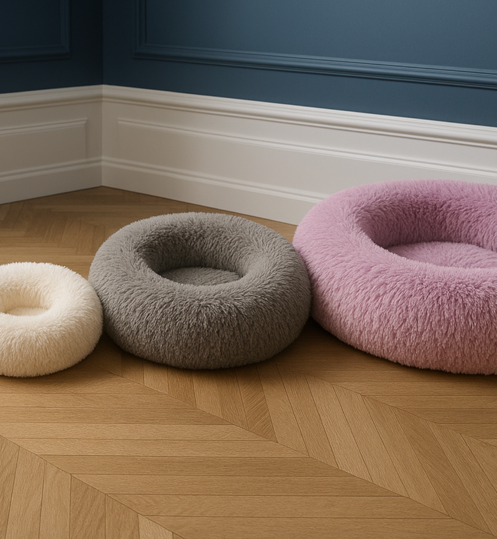 Lit/Panier apaisant pour chien – Donut moelleux antistress | PatteFidèle