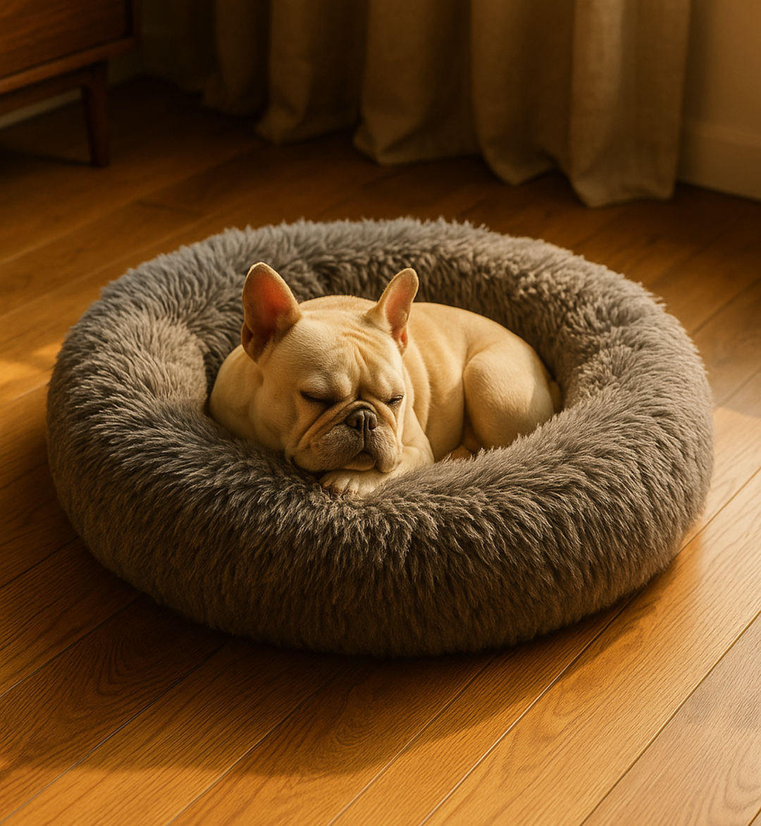 Lit/Panier apaisant pour chien – Donut moelleux antistress | PatteFidèle