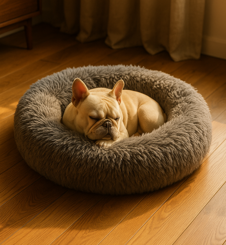 Lit/Panier apaisant pour chien – Donut moelleux antistress | PatteFidèle