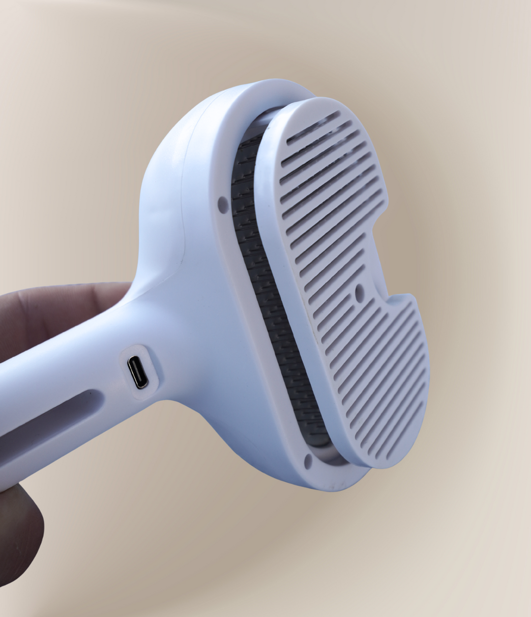 Brosse brumisante chien & chat 3-en-1 – éjection des poils (bouton poussoir)